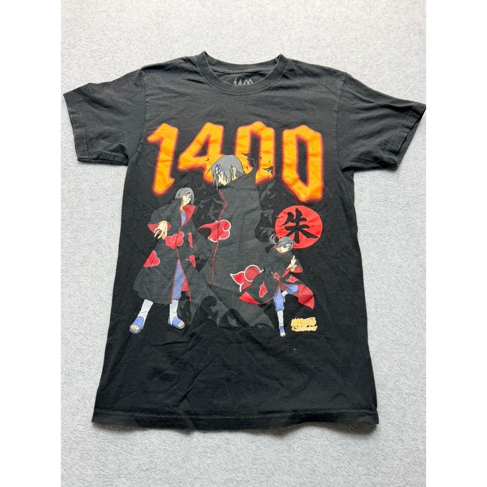 Naruto Shippuden x 1400 Trippie Redd Itachi Uchiha Black Graphic T-Shirt Small